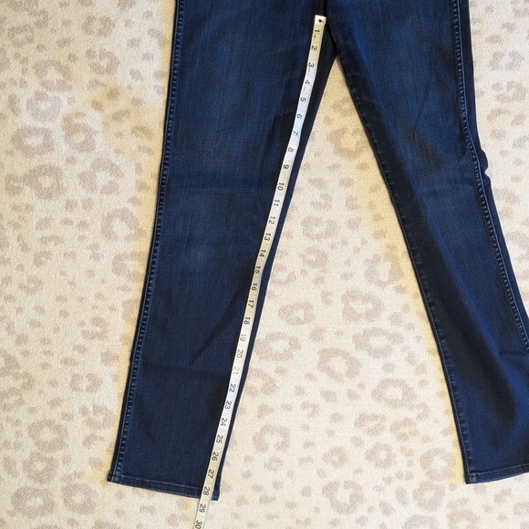 Madewell Stovepipe Jeans 27T 27 Tall Dark Wash Stretch 4 Straight Skinny High - Picture 4 of 12